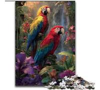 Rompecabezas de 1000 Piezas de Jungle Parrot para Adultos, Ideal para la interacción Entre Padres e Hijos y la reducción del estrés (26x38cm)