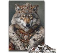 Rompecabezas de 1000 Piezas de King Wolf para Adolescentes y Adultos Juguetes educativos, Juegos antiestrés y Lista de Deseos con Papá Noel (38x26cm)