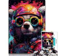 Rompecabezas de 1000 Piezas de Koala Colorido para Adultos y Adolescentes, Ideal para aliviar el estrés y Matar el Tiempo en casa, con póster a Juego y Hoja de Trivia de 38x26cm