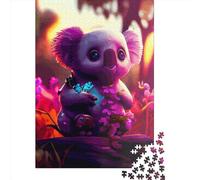 Rompecabezas de 1000 Piezas de Koala, Rompecabezas creativos Cuadrados para Adultos y Rompecabezas de Madera, Juego desafiante, 1000 Piezas (75 x 50 cm)
