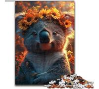 Rompecabezas de 1000 Piezas de Koala Sonriente Ayuda a ejercitar el Cerebro Juguetes adictivos para Cultivar la Paciencia Decoración (tamaño 26x38cm)