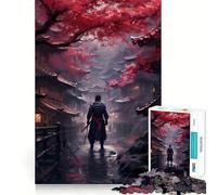 Rompecabezas de 1000 Piezas de la Aldea Samurai Sakura para Adultos Fortalece la Memoria, Alivia el estrés y Mejora la Calidad Regalo Sorpresa de cumpleaños (50x75cm)