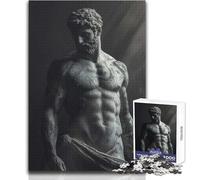 Rompecabezas de 1000 Piezas de la Antigua Estatua de Hércules para Adultos Juego Creativo de resolución de Problemas Idea de Regalo Memorable y conmovedora Tamaño 38x52cm