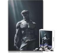 Rompecabezas de 1000 Piezas de la Antigua Estatua de Hércules, un pasatiempo Tranquilo y satisfactorio, Juguete de Corte de precisión Entrelazado, tamaño 38x26cm