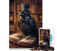 Rompecabezas de 1000 Piezas de la Biblioteca de Libros Smart Raven para Adolescentes Juego Inteligente para Crear vínculos afectivos Obra de Arte para armar 38x52cm