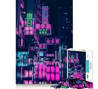 Rompecabezas de 1000 Piezas de la Calle de Tokio para Adolescentes Juguete de razonamiento y Desarrollo de Habilidades Sin estrés Corte preciso Un Regalo Encantador 38x26cm
