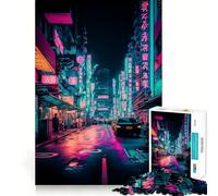 Rompecabezas de 1000 Piezas de la Calle Japonesa de Tokio para Adolescentes Juguete de lógica Fuerte para Relajarse Bordes definidos Sorpresa de cumpleaños 38x52cm