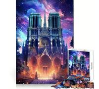Rompecabezas de 1000 Piezas de la Catedral de Notre Dame de París para Adolescentes Diseño Recuerda,Poder,Escape,Serenidad,Bordes Precisos Regalo de cumpleaños (38x52cm)