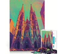 Rompecabezas de 1000 Piezas de la Catedral de San Patricio, Nueva York, para Adultos Juguete para estimular la lógica, para Pasar Tiempo en Familia Regalo de Primera Calidad 38x52cm