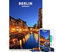Rompecabezas de 1000 Piezas de la Ciudad de Berlín,decoración de Bordes limpios,Juguete Creativo,Tiempo fácil,Divertido, (38x52cm)