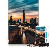 Rompecabezas de 1000 Piezas de la Ciudad de Dubái,Emiratos Árabes Unidos Arte de Corte preciso Juguete para desarrollar la Capacidad cognitiva Diversión para el Tiempo Libre Regalo navideño Relajante