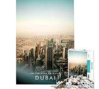 Rompecabezas de 1000 Piezas de la Ciudad de Dubái Juego Familiar Que desafía la Inteligencia Juguetes adictivos Gran Regalo para los Amantes de los Juegos y los cumpleaños (Tamaño 38x52cm)