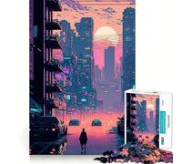 Rompecabezas de 1000 Piezas de la Ciudad de Nueva York para Adultos, Juguete para ejercitar la Mente, Arte Relajante, Regalo para Festivales (38x26cm)