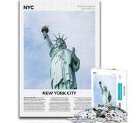 Rompecabezas de 1000 Piezas de la Ciudad de Nueva York para Adultos y Adolescentes, Juego de Preguntas y respuestas, decoración de Pared, cumpleaños y Navidad, 50x75cm