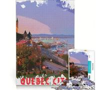 Rompecabezas de 1000 Piezas de la Ciudad de Quebec Juegos relajantes para desconectar intelectualmente colección de Artistas Bellas Artes 38x52cm