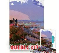 Rompecabezas de 1000 Piezas de la Ciudad de Quebec para Adolescentes Juego Inteligente de Rompecabezas Tiempo de Aprendizaje Imagen para armar Regalo Encantador (38x26cm)