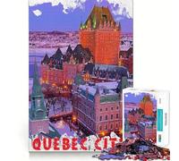 Rompecabezas de 1000 Piezas de la Ciudad de Quebec para Adolescentes Juguete para desarrollar la lógica y la Capacidad de razonamiento Suave, Relajante, de Corte preciso Regalo Ideal (38x26cm)
