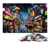 Rompecabezas de 1000 Piezas de la Ciudad de Tokio Japón de Noche Rompecabezas de Papel para Adultos y niños Gran Regalo para Adultos 1000 Piezas (38 x 26 cm)
