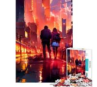 Rompecabezas de 1000 Piezas de la Ciudad del Futuro Juguetes adictivos para Cultivar la Paciencia Juegos relajantes Aprendizaje Educativo Regalos de Amigo Invisible (Tamaño 38x26cm)