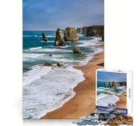 Rompecabezas de 1000 Piezas de la Costa de los Doce Apóstoles, Australia, para Adolescentes Ideal para Mejorar la Memoria, un pasatiempo Relajante, Bordes limpios (38x52cm)
