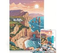 Rompecabezas de 1000 Piezas de la Costa de los Doce Apóstoles Juguete Educativo desafiante de completar cumpleaños y Navidad 38x52cm