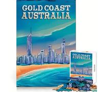 Rompecabezas de 1000 Piezas de la Costa Dorada de Australia para Adultos Desarrolla la lógica, la Capacidad de concentración y la Tranquilidad Un Regalo Ideal (50x75cm)