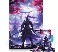 Rompecabezas de 1000 Piezas de la Cultura samurái Japonesa para Adolescentes, Juguete de lógica Fuerte, Momento de Tranquilidad, Borde Transparente, Regalo Creativo (38x26cm)