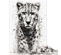 Rompecabezas de 1000 Piezas de la Elegante Selva de guepardos para Adultos, decoración única para el hogar y Regalos, 1000 Piezas (75 x 50 cm)