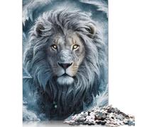 Rompecabezas de 1000 Piezas de la Era de Hielo: León. Rompecabezas de cartón para Adultos. Juego desafiante. 38 x 26 cm / 1000 Piezas.