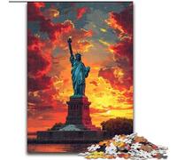 Rompecabezas de 1000 Piezas de la Estatua de la Libertad de Madera,Ideal para Decorar el hogar o la Oficina, Ideal para Decorar tu hogar o para Regalar en cumpleaños