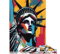 Rompecabezas de 1000 Piezas de la Estatua de la Libertad, de Madera, para Adultos, decoración del hogar, 75 x 50 cm.