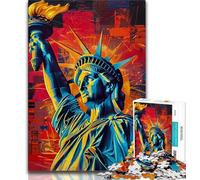 Rompecabezas de 1000 Piezas de la Estatua de la Libertad para Adolescentes decoración artística de Pared y Regalo de cumpleaños para Amigos Oficina en casa 38x26cm