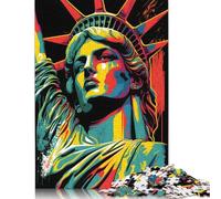 Rompecabezas de 1000 Piezas de la Estatua de la Libertad para Adultos, de Madera, Familiares y Amigos (75 x 50 cm).