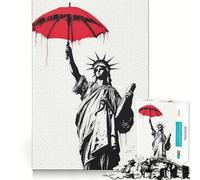Rompecabezas de 1000 Piezas de la Estatua de la Libertad para Adultos Juguete para Pensar, calmar, Relajarse, Arte de Pared con Corte Limpio 50x75cm