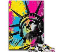 Rompecabezas de 1000 Piezas de la Estatua de la Libertad para Adultos Un Juego desafiante para Todos, Ideal para Mujeres y Hombres (38x26cm)