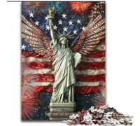 Rompecabezas de 1000 Piezas de la Estatua de la Libertad, para Mayores de 14 años Decoración del hogar como Regalo para Toda la Familia y Amigos (tamaño 26x38cm)