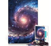 Rompecabezas de 1000 Piezas de la Galaxia de Andrómeda para Adultos Juego de concentración Mental Corte láser Actividad Nocturna Divertida para Toda la Familia (50x75cm)