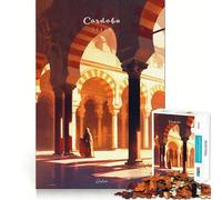 Rompecabezas de 1000 Piezas de la Gran Mezquita de Córdoba,Corte Exacto,Juguete Inteligente para el Cerebro,Juego para Relajarse,decoración navideña (50x75cm)