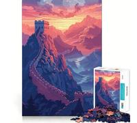 Rompecabezas de 1000 Piezas de la Gran Muralla China para Adolescentes Juguete para desarrollar la lógica y la diversión Bordes Suaves Regalo Creativo 38x26cm