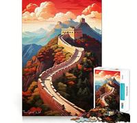Rompecabezas de 1000 Piezas de la Gran Muralla China para Adolescentes Juguete Que desafía la Mente Pasatiempo Relajante Corte preciso Un Regalo Encantador 50x75cm