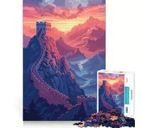 Rompecabezas de 1000 Piezas de la Gran Muralla China para Adultos Juguete Intelectual para Relajarse y divertirse Pieza de Arte 38x52cm