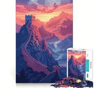 Rompecabezas de 1000 Piezas de la Gran Muralla China para Adultos Juguete para ejercitar la Mente y Relajarse Corte Perfecto Regalo Memorable 50x75cm