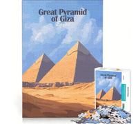 Rompecabezas de 1000 Piezas de la Gran Pirámide de Giza para Adolescentes, Juegos relajantes, para desconectar intelectualmente, cumpleaños 38x52cm