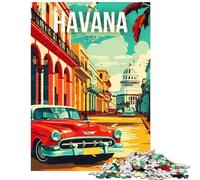 Rompecabezas de 1000 Piezas de La Habana Cuba para Adultos y Adolescentes Ideal para la interacción Entre Padres e Hijos cumpleaños (38x52cm)