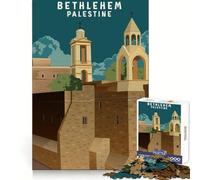Rompecabezas de 1000 Piezas de la Iglesia de Belén, Palestina, para Adultos Rompecabezas Que fomenta el Pensamiento crítico y la atención Plena Ajuste Firme Regalo Ideal de Navidad (38x26cm)