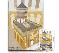 Rompecabezas de 1000 Piezas de la Iglesia de Jerusalén, Palestina, para Adultos y adolescentesJuego Creativo de resolución de problemasIdea de Regalo Memorable y conmovedoraTamaño 50x75cm