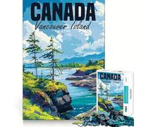 Rompecabezas de 1000 Piezas de la Isla de Vancouver,Canadá Ideal para ejercitar la Memoria Bordes Lisos Que encajan a la perfección Una Forma Divertida de llenar el Tiempo Libre (38x52cm)