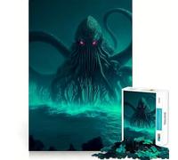 Rompecabezas de 1000 Piezas de La Llamada de Cthulhu para Adolescentes Puzzle Wise Think Toy Simple Fun Tight Cut Santa Wish Pick 50x75cm