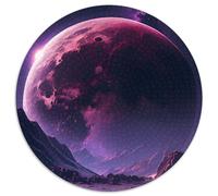 Rompecabezas de 1000 Piezas de la Luna Púrpura de The Space Impossible para Adultos, Juego Creativo Familiar y decoración del hogar, Adolescentes, 67,5 x 67,5 cm