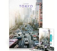 Rompecabezas de 1000 Piezas de la metrópolis de Tokio, Japón Bordes limpios, decoración, resolución de Problemas, diversión, Tiempo Libre, diversión, (38x52cm)